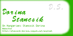 dorina stancsik business card